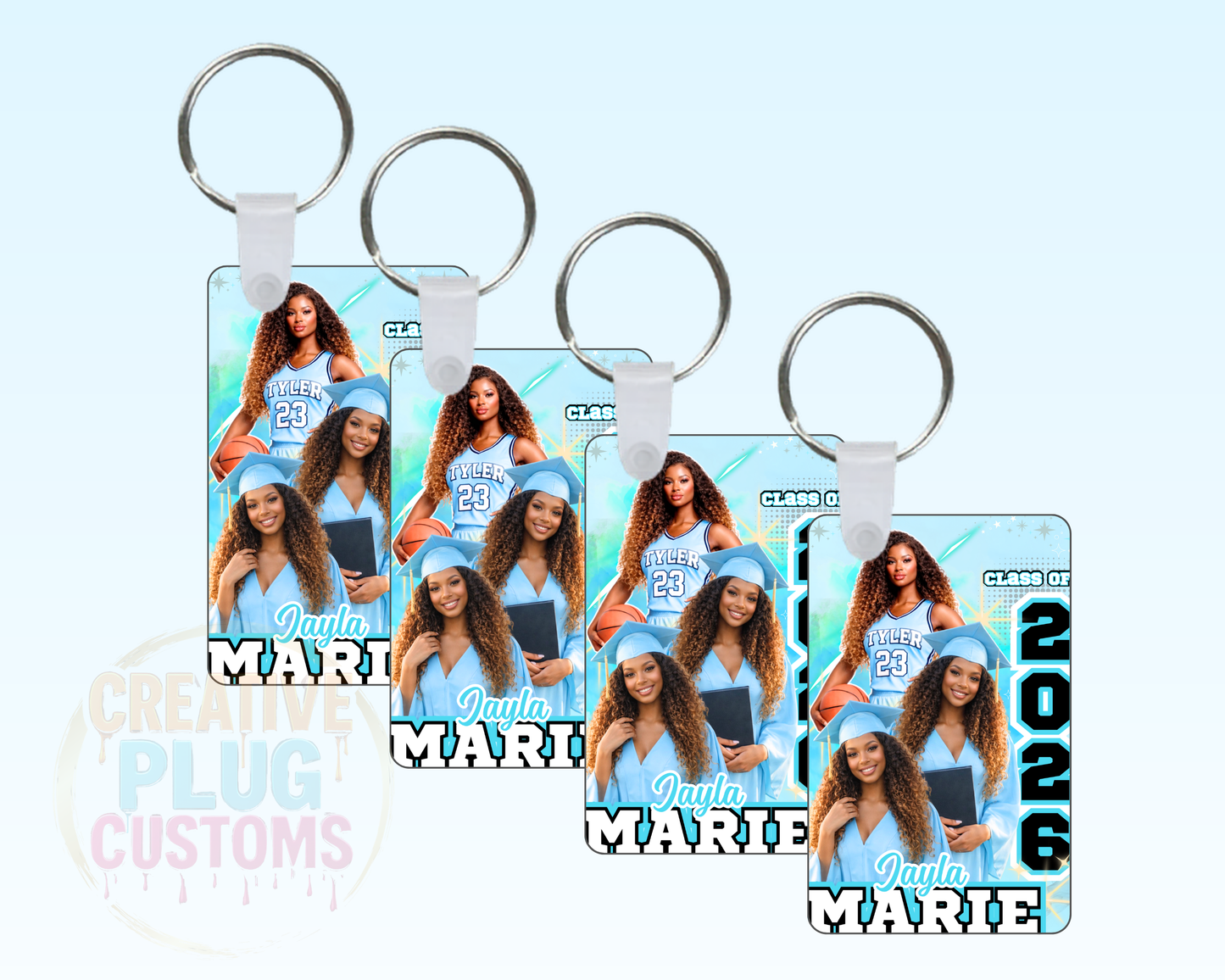 Custom Graduation Keychains (4-Pack)