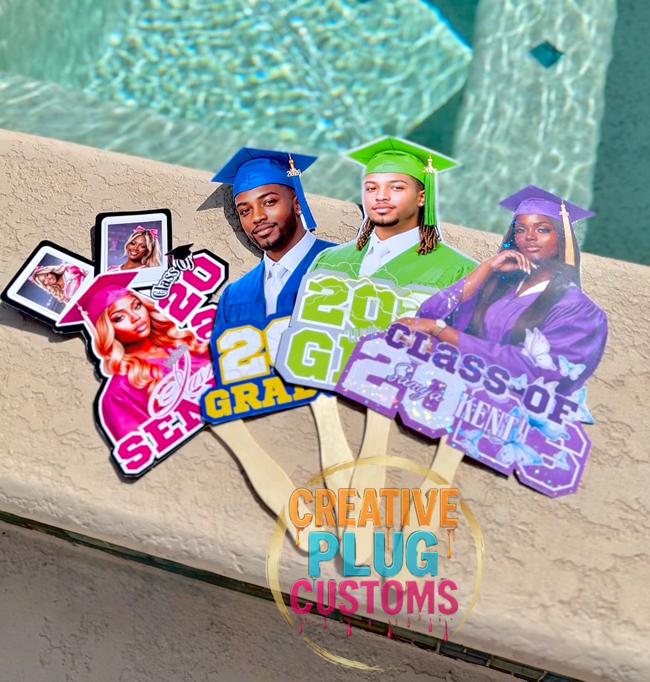 Custom Grad Fans (5 PACK)