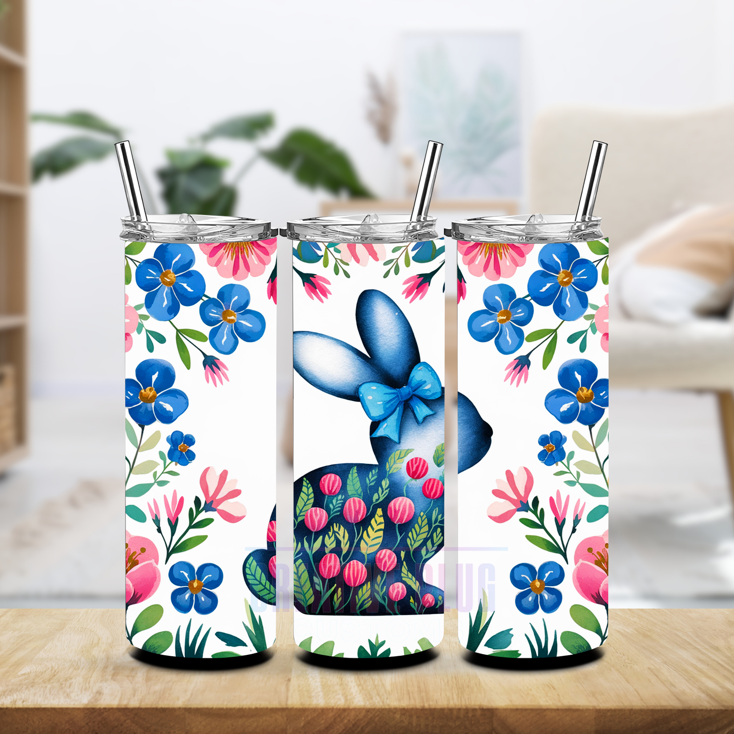 Laying Floral Bunny